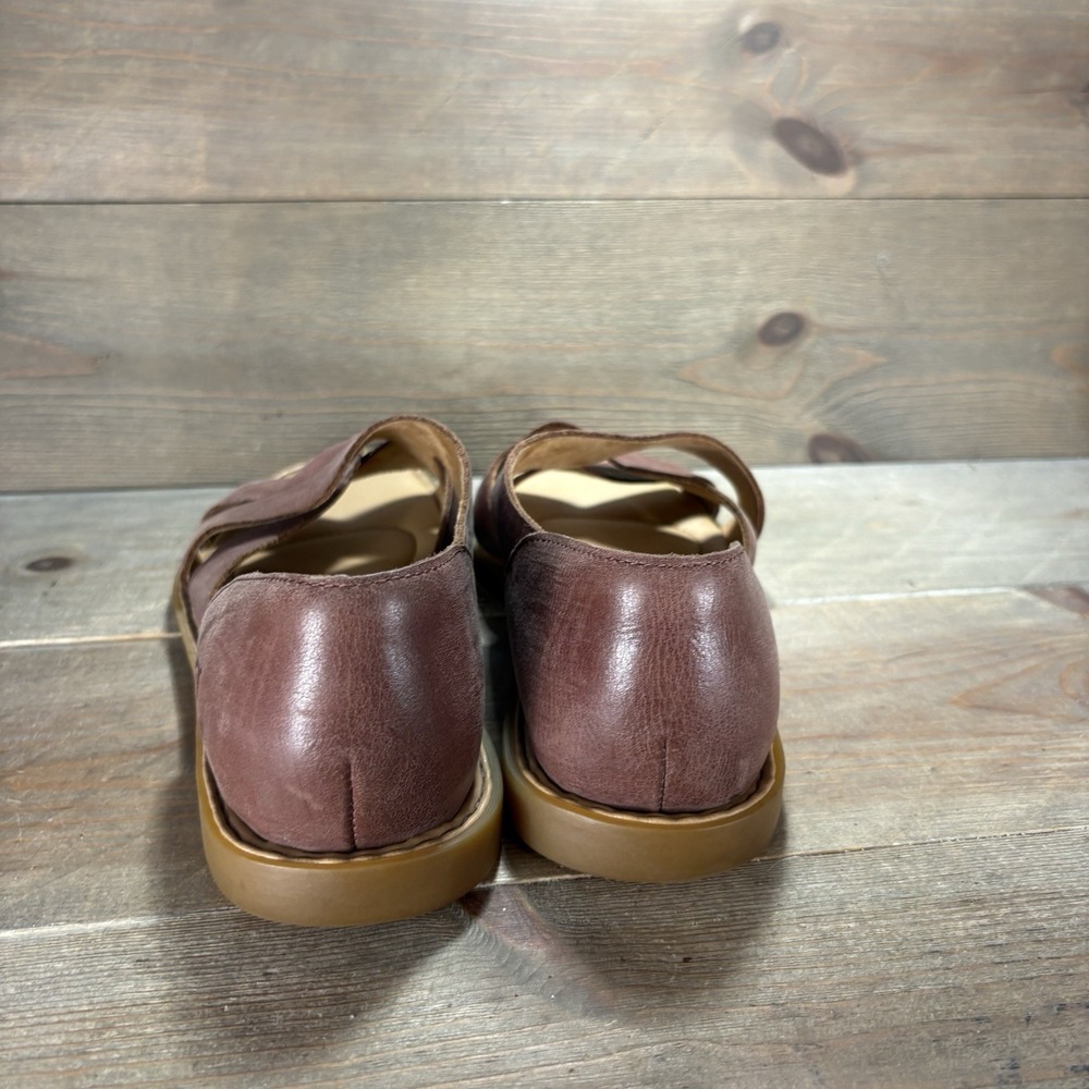 born ithica womens size 10 shoes brown leather slip on comfort sandals - Picture 4 of 9